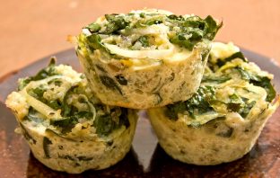 Breakfast Bites with Cheese, Egg and Spinach