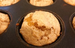 These Peach Bellini Jam-Filled Masa Muffins Are A Perfect Summer Snack