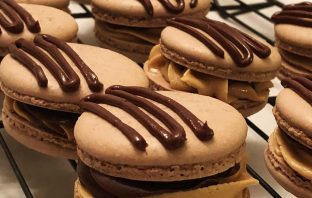 Chocolate Peanut Butter Macarons Recipe